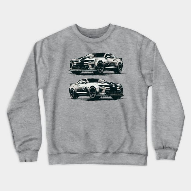 Chevy Camaro Crewneck Sweatshirt by Vehicles-Art